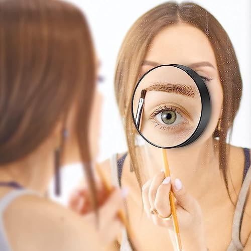 Roadoor 30X Magnifying Mirror,3.5 inches Magnified Makeup Mirror with Suction Cup and Tweezers,Travel Magnifying Mirror Stick on Shower Mirror fo