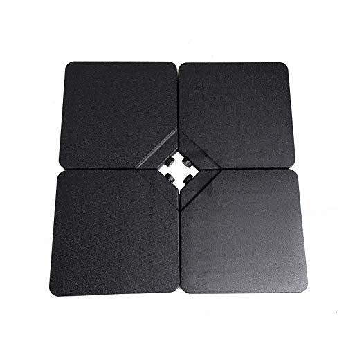 FLAME&SHADE 116kg 4 Pieces Base Weight Set for Outdoor Garden Parasol Patio Cantilever Offset Banana Umbrella, Black