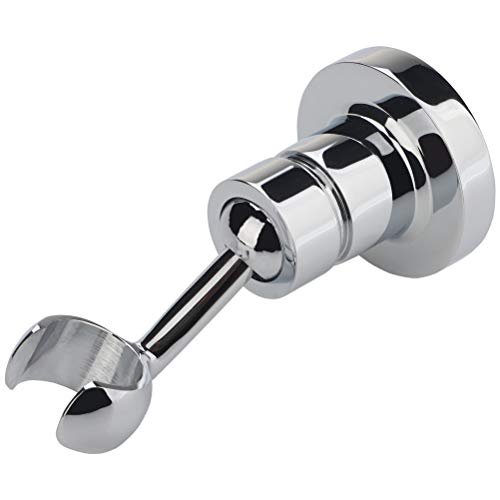 HIMREYLD Shower Head Holder - Shower Holder Bracket Copper Wall Mount for Handheld Showerhead and Standard Shower Hose - Chrome Plated 360 Degree