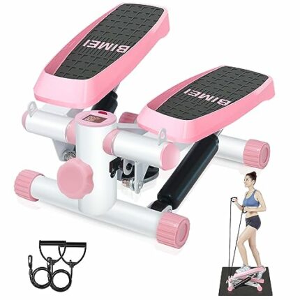 Steppers exercisePortableStair Stepper、Mini Stepper with Resistance Bands Mini Stepper with 330LBS Loading Capacityworkout Hydraulic Stepper Home