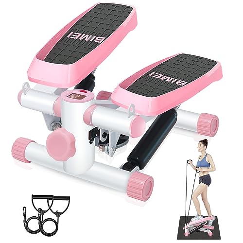 Steppers exercisePortableStair Stepper、Mini Stepper with Resistance Bands Mini Stepper with 330LBS Loading Capacityworkout Hydraulic Stepper Home