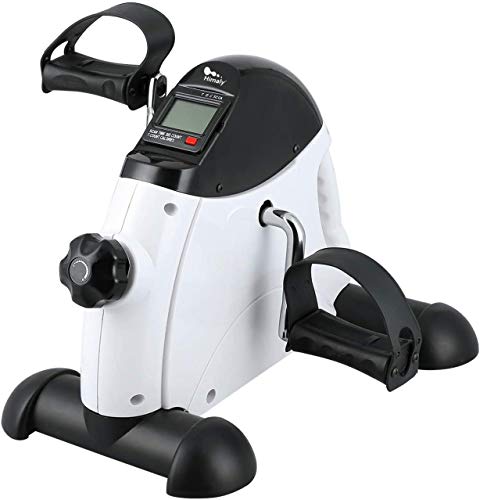 Himaly Mini Exercise Bike Portable Pedal Exerciser Gym Fitness Leg Arm Training Adjustable Resistance with LCD Display for Women and Men