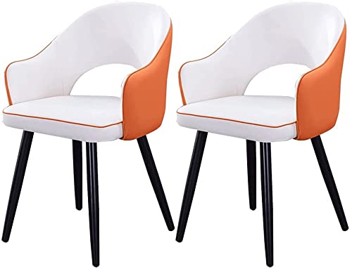 dining chair Office Reception Chairs Business Dining Chairs Set Kitchen Dining Room Chairs Modern PU Leather Hollow Out Back Padded Soft Seat Liv