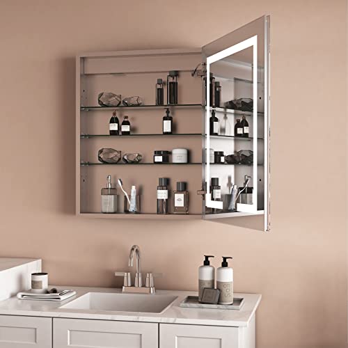 LOVMOR Cabinet, Aluminum Glass, White, 2430 INCH-1