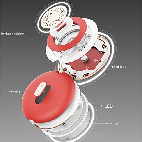 JYDBRT Pocket Portable Moisturizing Beauty Fill Light Led Makeup Hand-held Portable (Color : Argento, Size : 92.9 * 83.2 * 22.3mm)