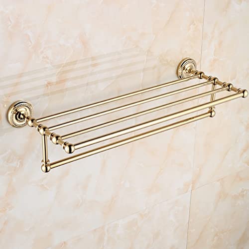 HIGOH Towel Racks,Bathroom Towel Rack Wall Mounted Towel Holder,All-Copper Bath Towel Rack,Bathroom European Towel Holder,Bathroom Rack Bathroom