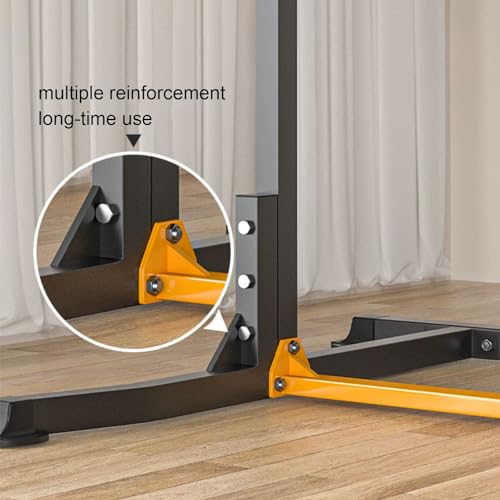 Multifunctional Pull Up Bar Height Adjustable Gymnastic Bar Pullup Bar Dip Bar Pull-Up Bar Strength Training Workout Exercise Fitness Equipment F