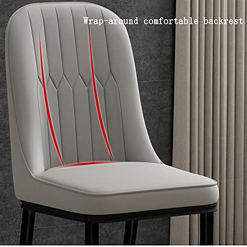 Kitchen Dining Room Furniture Chairs Dining Chairs Set Of 4 Modern PU Water Proof Leather High Back Padded Soft Seat Kitchen Chairs Living Room C