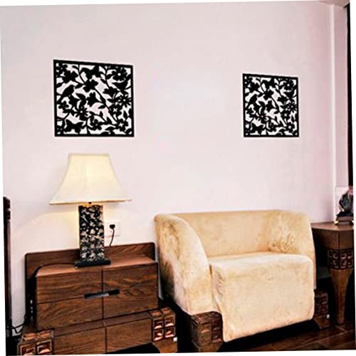 Hanging Screen Hanging Room Divider Panels Safety Screen Panels For Home, Hotel, Office, Bar, As Decoration 40 X 40 Cm 12Pieces (Black)