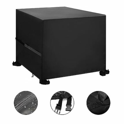 Callni Outdoor Furniture Covers with Windproof Closure Buckle, Waterproof Heavy 420D Oxford Fabric, Garde Table and Chairs Cover for Bistro Set R