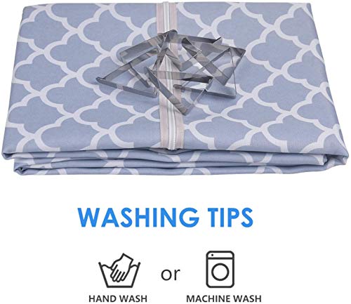 MKISHINE Tablecloth for patio table,bonus 6 clips fit patio table perfectly with opening for umbrella stand,robust, waterproof,machine washable w