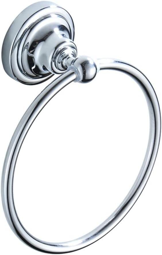 RAKUTE Towel Racks, Round Wall-Mounted Towel Holder Rings, Chrome Plated Stainless Steel Bathroom Towel Racks Ring Bathroom Ring
