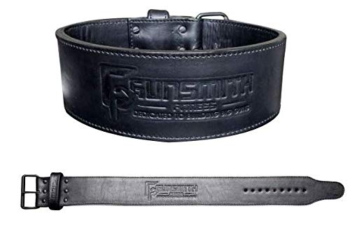 Gunsmith Fitness Apex Lifting Belt - Ultra Premium Handmade, All Black Olympic & Powerlifting
