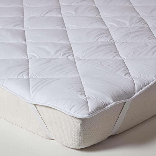 HOMESCAPES Double Super Fill Mattress Topper Extra Thick 500 GSM Hypoallergenic Oeko-Tex Certified Topper with 100% Cotton 200 Thread Count Cover