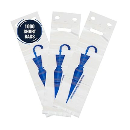 Brella Fella - Universal Fit Wet Umbrella Bags - 16.5" Disposable Plastic Bag Dispenser Refills - 1,000 Small Wrappers