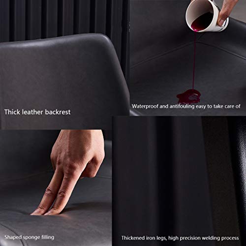 Modern Kitchen Dining Room Chairs Water Proof PU Leather Dining Chair Kitchen Living Room Lounge Counter Chairs (Color : Brown)