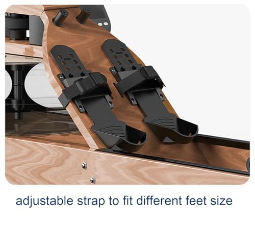 HAWEWE Wooden Rowing Machine Water Resistance With LCD Monitor Rower Machine Cardio Training 550lbs Max Capacity Indoor Fitness Equipment (Color