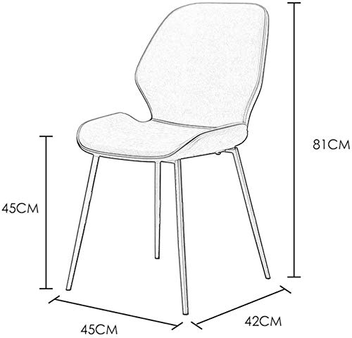 dining chair Kitchen Dining Room Furniture Chairs Dining Chairs Set Of 6 Vintage Dining Side Chairs PU Cushion Seat Bar Chairs Metal Legs Non-Sli