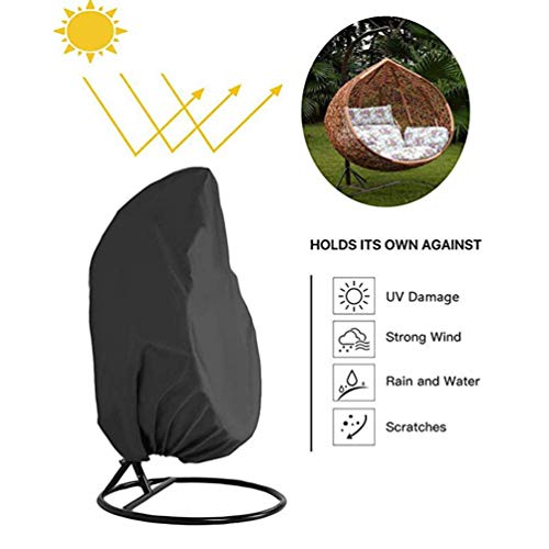 Egg Hanging Chair Cover, Waterproof 115 * 190cm 210D Oxford Fabric Heavy Duty Veranda Patio Cocoon Chair Garden Furniture Protective Cover Water