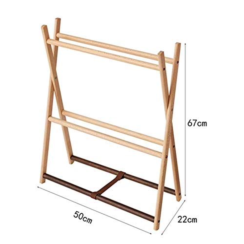n/a Simple Shoe Rack, Folding Door Slippers Shelf Solid Wood Space Saving Door Storage Rack