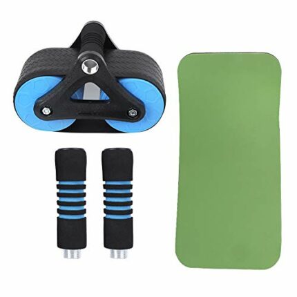 Exercise Wheel, 2 Wheels Abdominal Roller Kit Push Up Strength Training Gym Fitness Equipment for Men Women Exercise Indoors (Blue)
