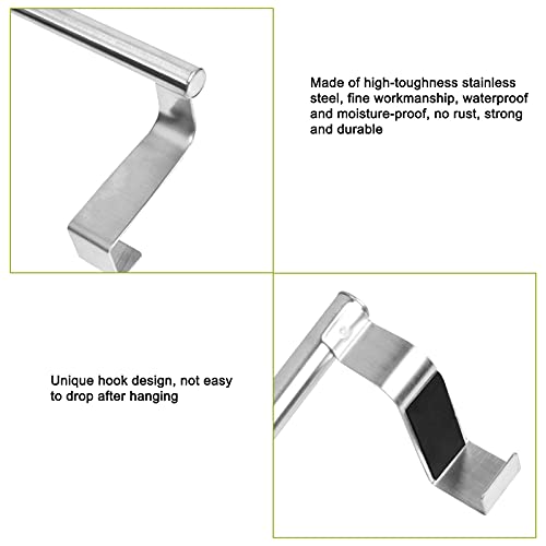 Over Door Towel Bar, Over Door Towel Rail, Over the Cabinet Towel Rail Over The Door Tea Towel Holder Towel Rack No Drilling for Kitchen and Bath