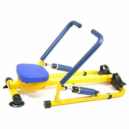 PHASFBJ Exercise Equipment for Kids, Home Rower Multi-Gym Double Track Hydraulic Resistance, Home Rowing Machine for Boys And Girls Aged 4-12