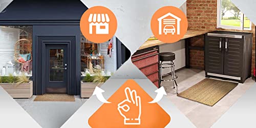 LucaHome Natural Coconut Doormat, 70 x 40 cm, with Non-Slip Backing, Smooth Coconut Mat, Absorbent, Ideal for Exterior Doors or Hallways