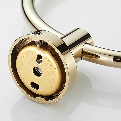 RAKUTE All Copper Towel Ring, Towel Rack, Towel Hanging Towel Rail, Light Luxury Round Bathroom Hand Towel Holder Bathroom Ring