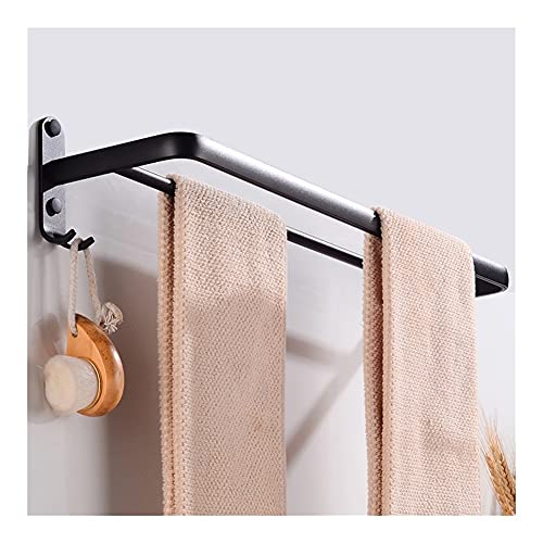 HIGOH Towel Racks,Towel Holder Towel Rail for Bathroom, Bathroom Hand Towel Holder, Wall Mounted Double Towel Bar Holder, Aluminum Towel Rail Han