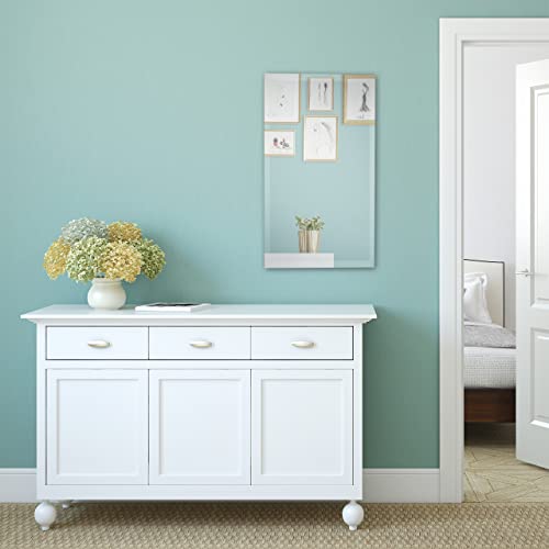 Relaxdays Mirror, Frameless, Wall Mounted, Bathroom, Hallway, Living Room, Dimensions: 40 x 60 cm