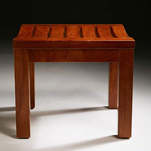 LUKEO Bed stool-Footstools, Stools Solid Wood Oak Foot Bath Stool Bench Elderly Bath Stool Non-slip Waterproof Shower Stool