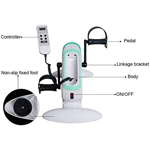 LUNEZY Motorized Electric Pedal Exerciser, Fitness Exercise Bike for Hand, Arm, Knee & Leg, Mini Rehabilitation Training Bicycle Cycling Rehab Eq