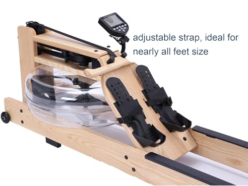 HAWEWE Wooden Rowing Machine For Home Gym Water Resistance Rower Machine With LCD Monitor Cardio Training 330lbs Max Capacity Indoor Fitness Equi