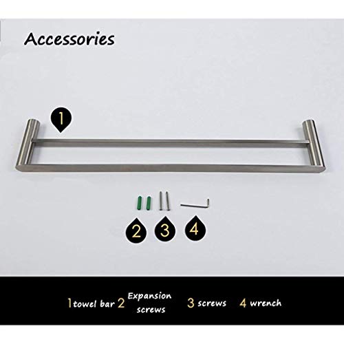 RSOCHS Bathroom Lavatory Towel Rack Towel Shelf with Towel Bars Wall Mount Holder, SUS 304 Stainless