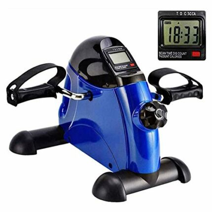 LUNEZY Portable Pedal Exerciser for The Elderly Mini Exercise Bike with Electronic Display And Handle Indoor Fitness Bicycle for Elderly Rehabili