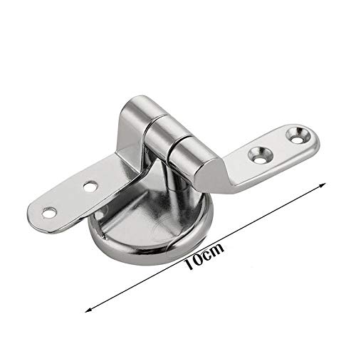 Demachytec Toilet Seat Hinges Replacement,Toilet Seat Fittings Chrome Finished Toilet Seat Hinge Fixings, Toilet Seat Hardware for Most Toilet Se