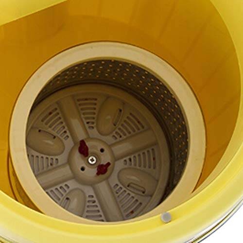 XYZMDJ Portable Washing Machine Single-barrel Baby Fully-automatic Wheel home Small Mini Washing Machine Yellow Mini Barril