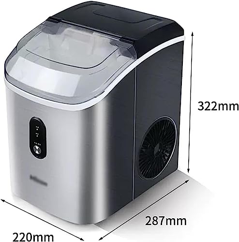 Shykey countertop ice machine Portable Countertop Ice Maker -33 lbs Daily Output, Self-Cleaning with Ice Scoop for Kitchen, Office, Bar, Party ic