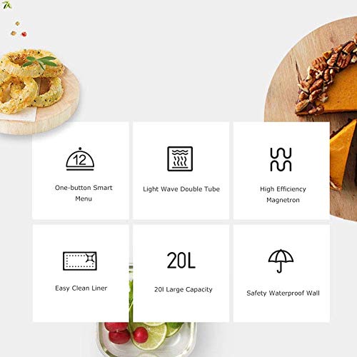 AIQMML Oven Combination Microwave with Upgraded Easy Clean Enamel Cavity Household Steaming Oven Machine Small Flat Multifunction Kitchen Applian