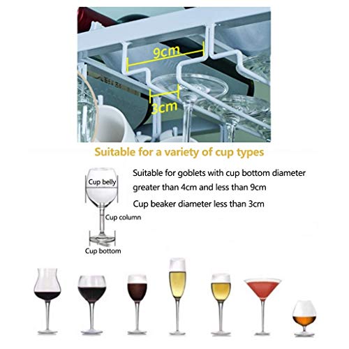 Vintage Iron Stylish Simplicity Down Wine Glass Holder Simple Display Household Wine Glass Holder Kitchen Restaurant Bottle Holder Height Adjusta