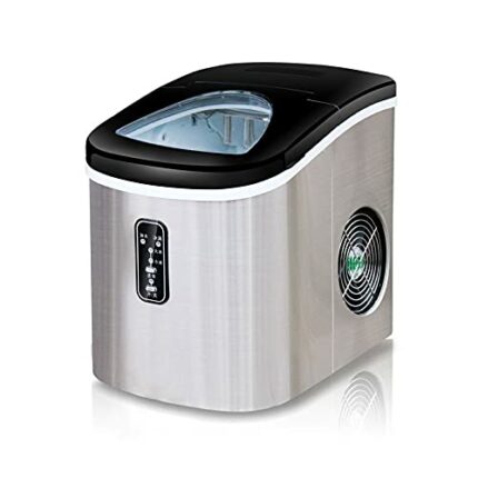 XYZMDJ Ice Making Machine Fully Automatic Commercial Milk Tea Coffee Shop Desktop Household Bullet Round Ice Maker