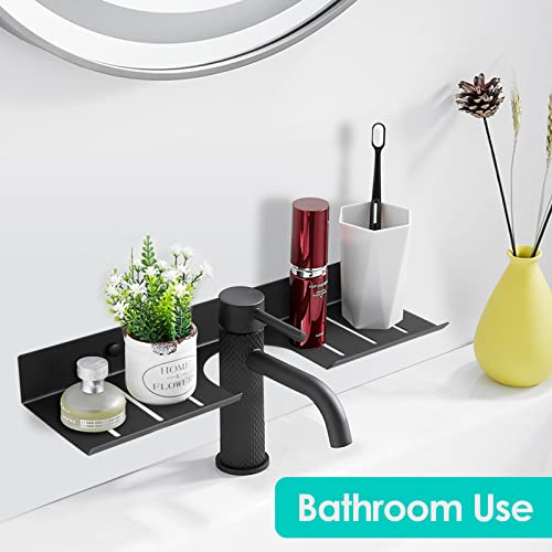 Number-one Bathroom Shelf, Floating Over The Sink Shelf with U-Shaped Recess Design Wall Mounted Bathroom Sink Shelf Over Faucet for Bathroom, Ki