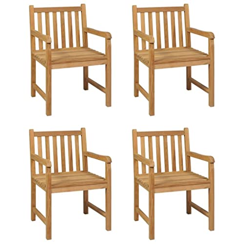 DLOETT Garden Dining Set 5pcs Solid Teak Wood Garden Furniture Garden Set Minimalist Outdoor Furniture