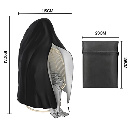 Priksia Egg Chair Cover, Egg Chair Covers Waterproof, Double Egg Chair Cover, Egg Chair, Anti-dust with Zipper 210D Oxford Fabric Veranda Garden