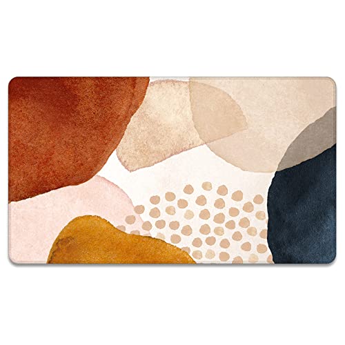 Rnivvi Front Door Mat, 30"x17" Wave Theme Indoor Outdoor Welcome Mat, Heavy Duty Low Profile Anti-Slip Entryway Rug for Home Entrance, Floor, Pat