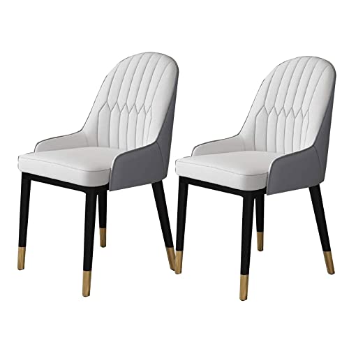 Kitchen Dining Room Furniture Chairs Kitchen Living Room Dining Chairs Set Of 2,Modern PU Leather High Back Padded Soft Seat Dining Chairs,Water