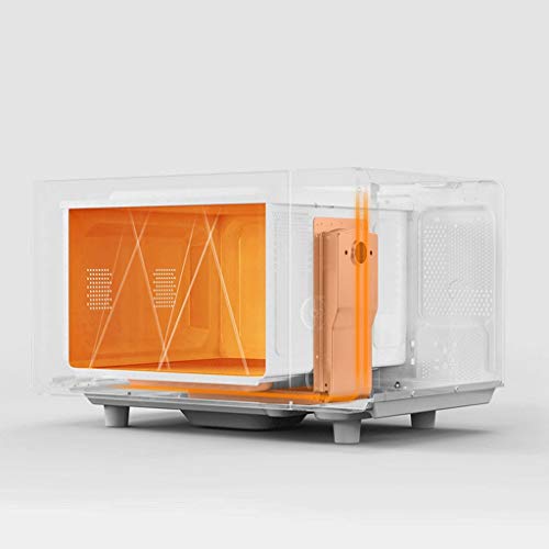 SZDQX Countertop Microwave Oven with Compact Size, Position-Memory Turntable, Sound on/Off Button, Custom Cooking Mode, 20L,700W, White