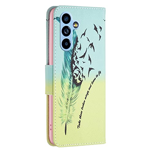 Thoankj Samsung Galaxy A54 5G Case Shockproof Slim PU Leather Flip Pouch Wallet Phone Silicone Cover with Magnetic Stand Card Holder Slot Protect