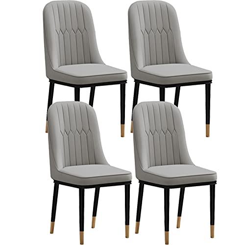 Kitchen Dining Room Furniture Chairs Dining Chairs Set Of 4 Modern PU Water Proof Leather High Back Padded Soft Seat Kitchen Chairs Living Room C
